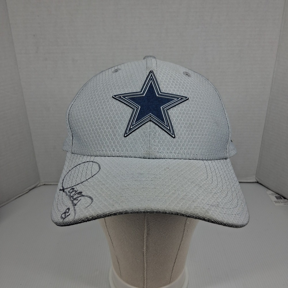 New Era 39THIRTY Dallas Cowboys Hat Grey Large-XLarge NFL Signed 81 Stretch Fit